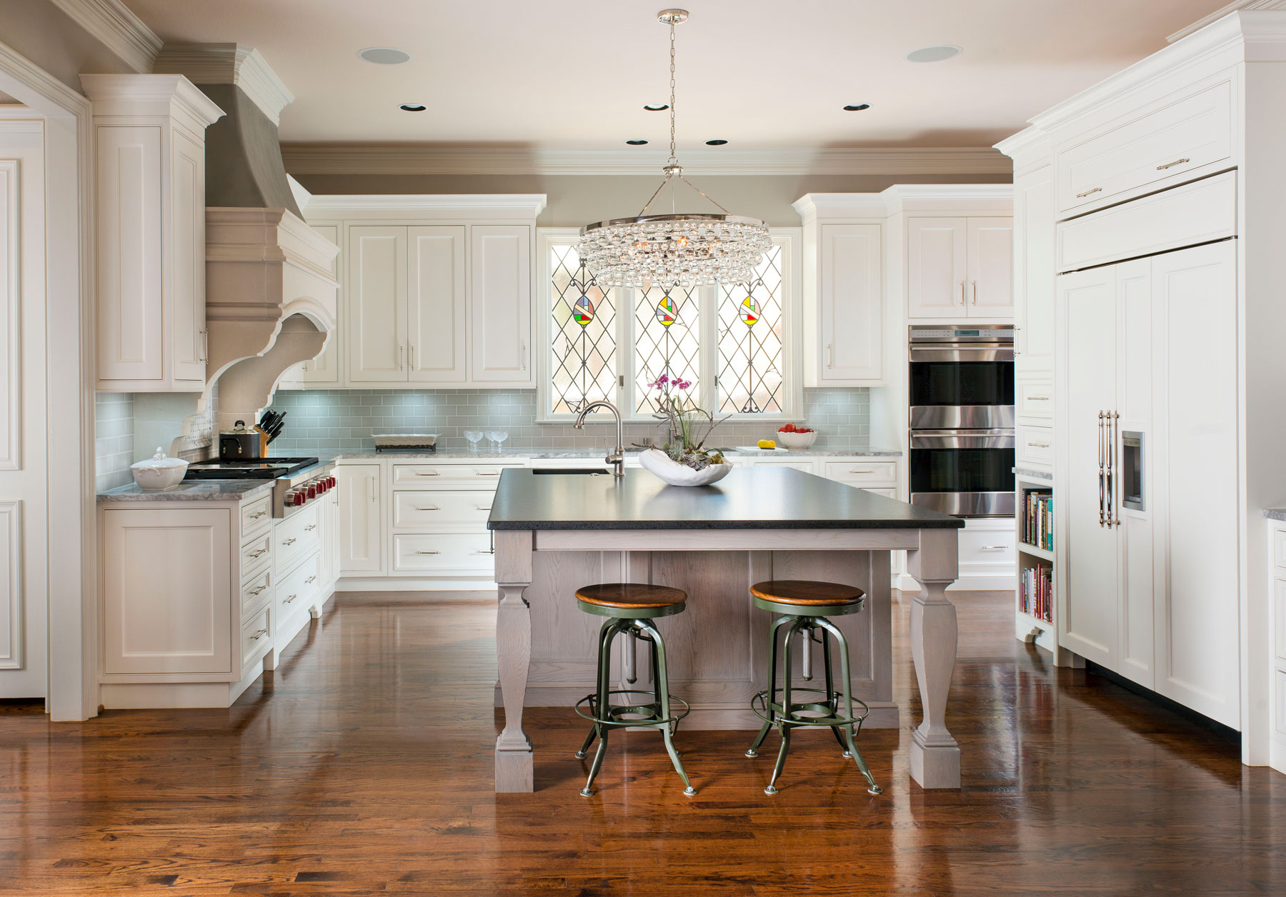 white walled kitchen