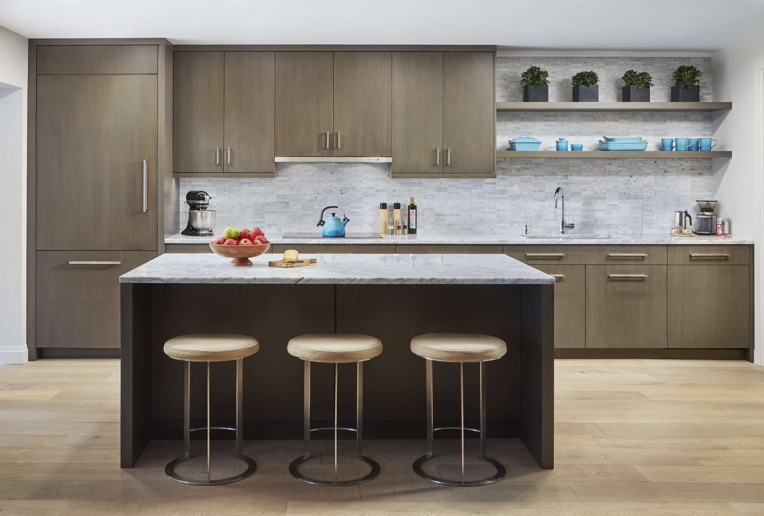 Photo Credit: Werner Straube Open Shelving in Kitchen Design