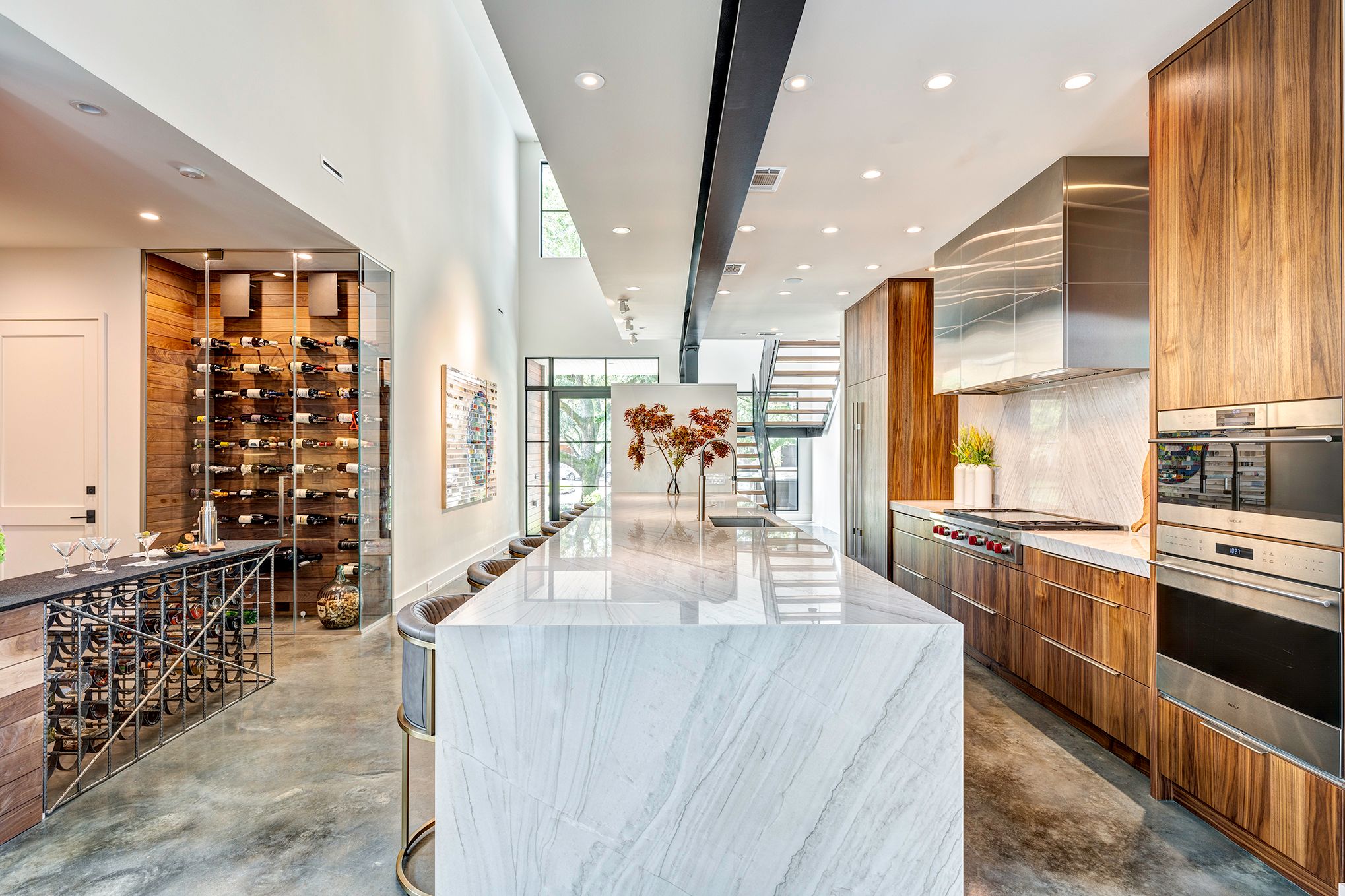 working side of kitchen island