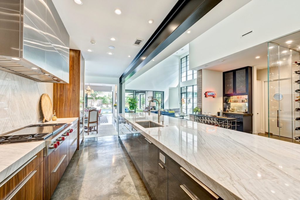 working side of kitchen island