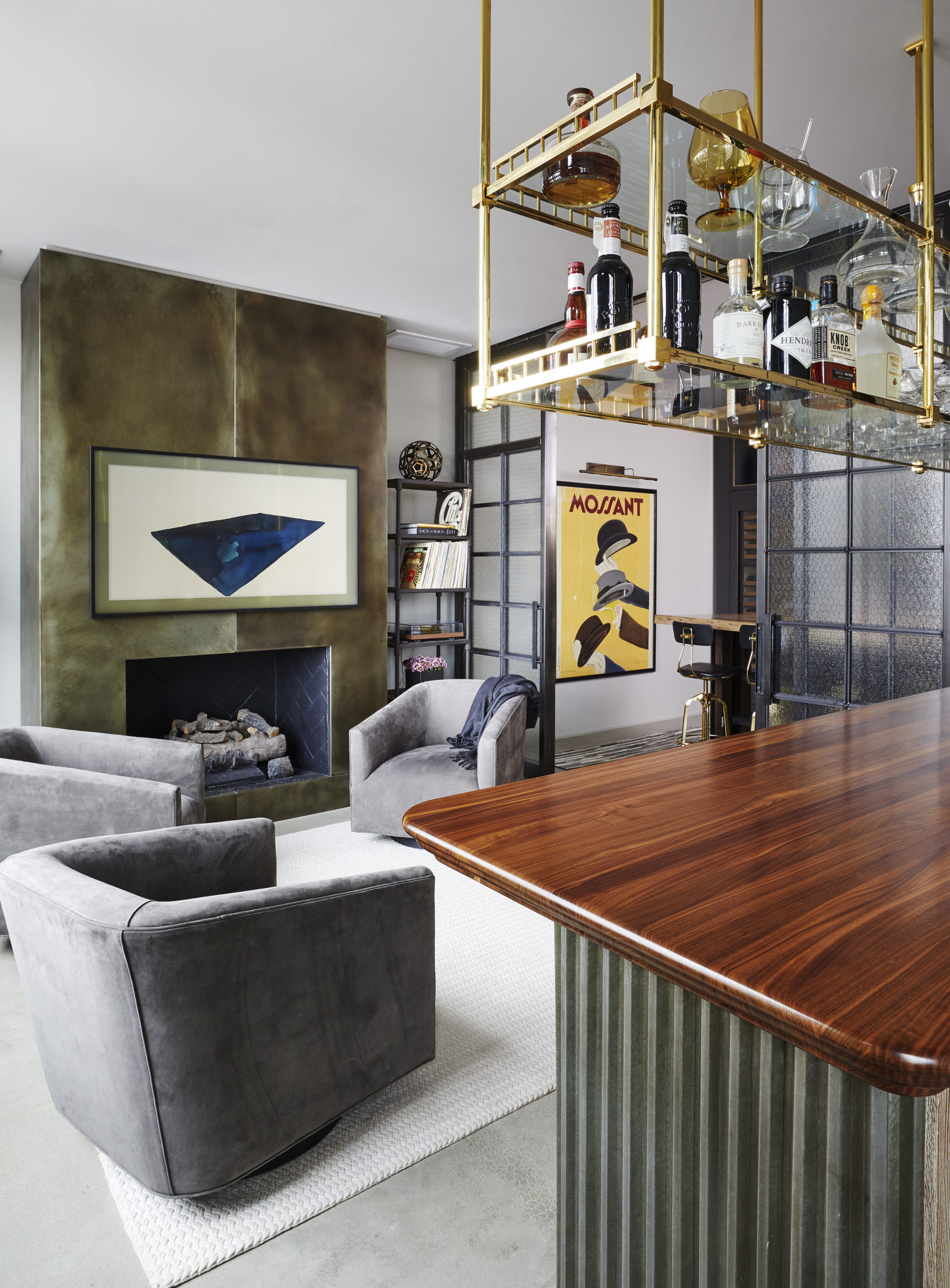 Curated visual reference: Fresh Look at One Of A Kind Penthouse Wine Room And Bar