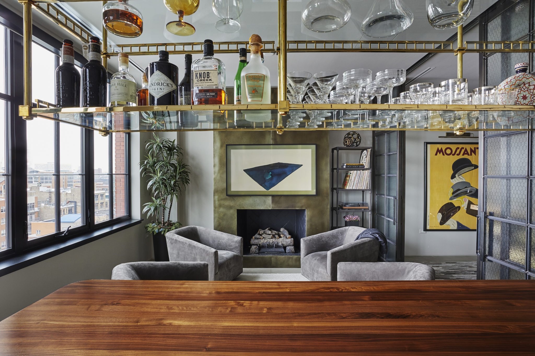 OneofaKind Penthouse Wine Room and Bar Bentwood Kitchens