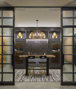 View of One-of-a-Kind Penthouse Wine Room and Bar - Bentwood Kitchens ...