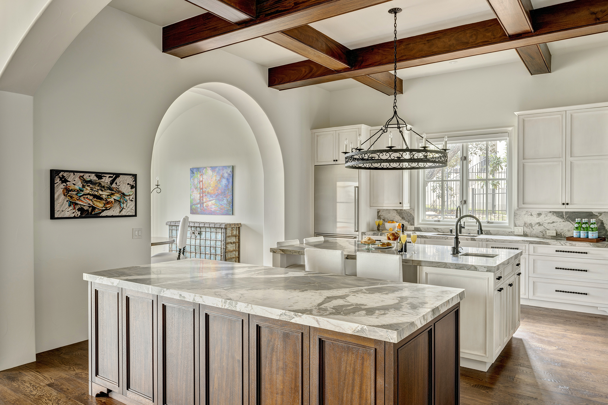 two kitchen islands