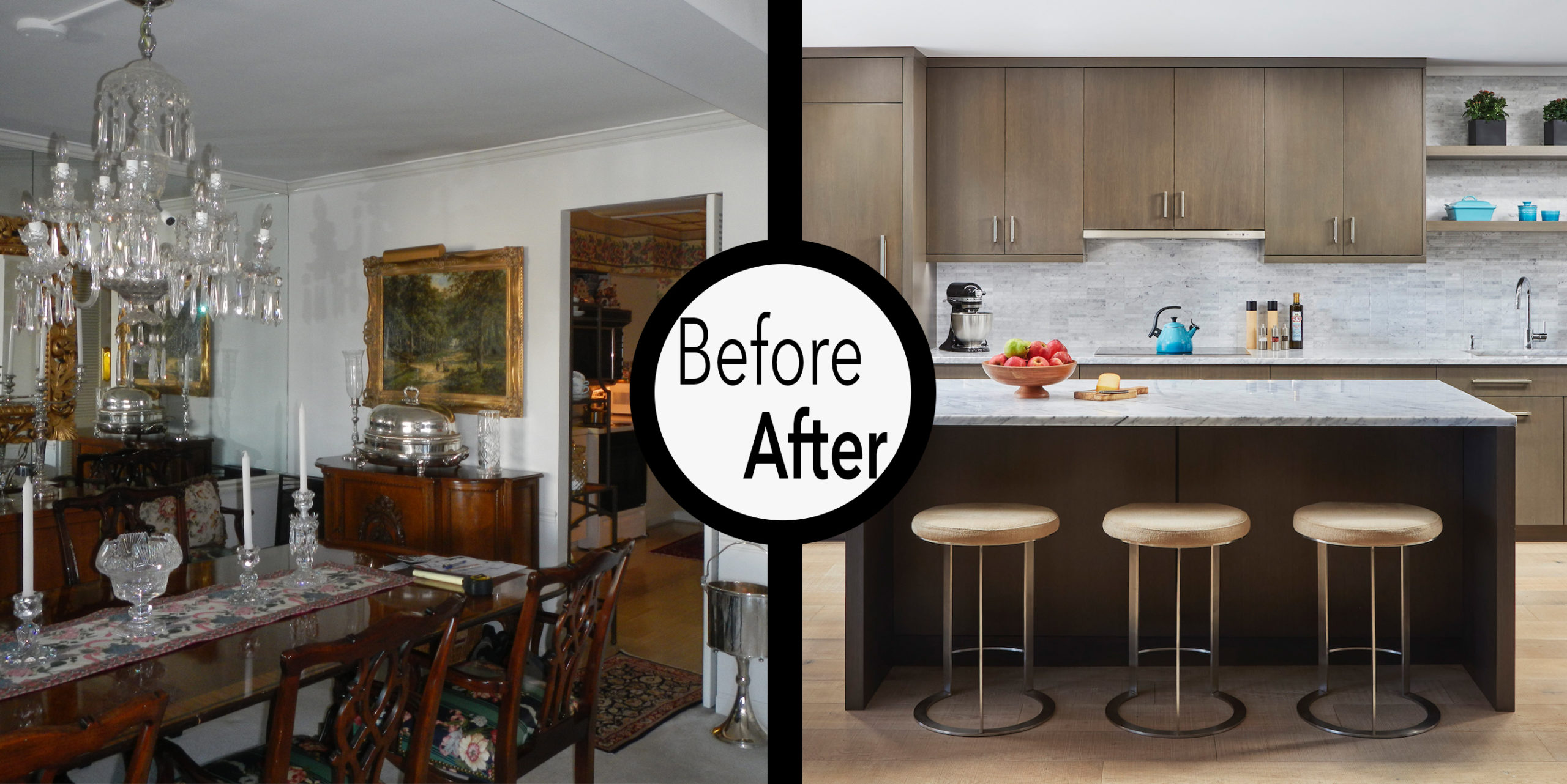 modern kitchen remodel before and after