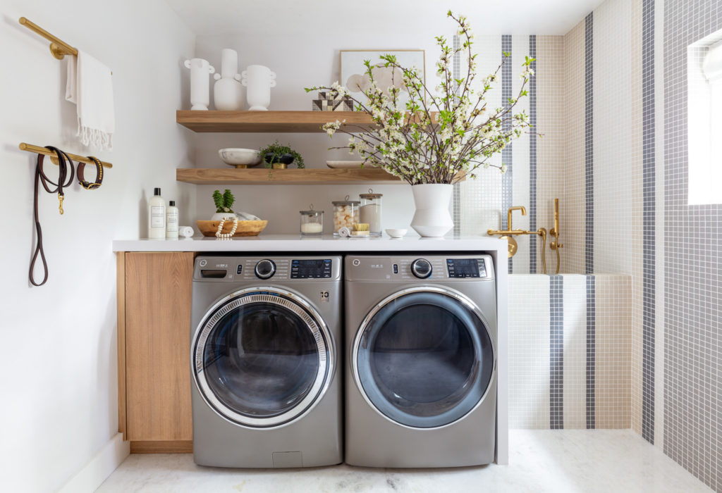 Pet spaces in the laundry room