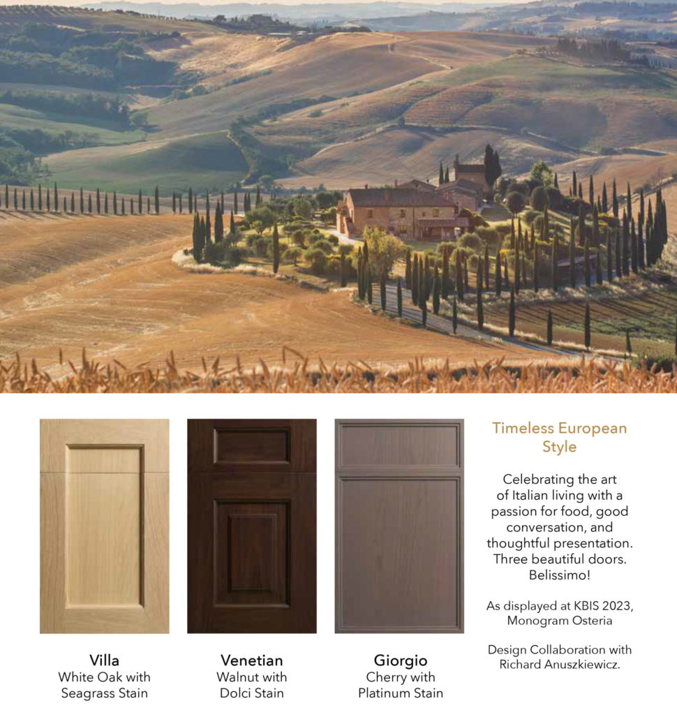 Bentwood Sales sheet for Italian cabinetry