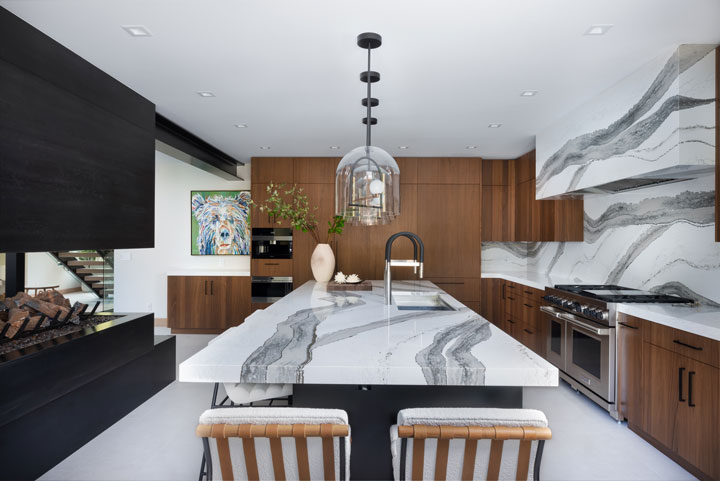 marble island and kitchen design