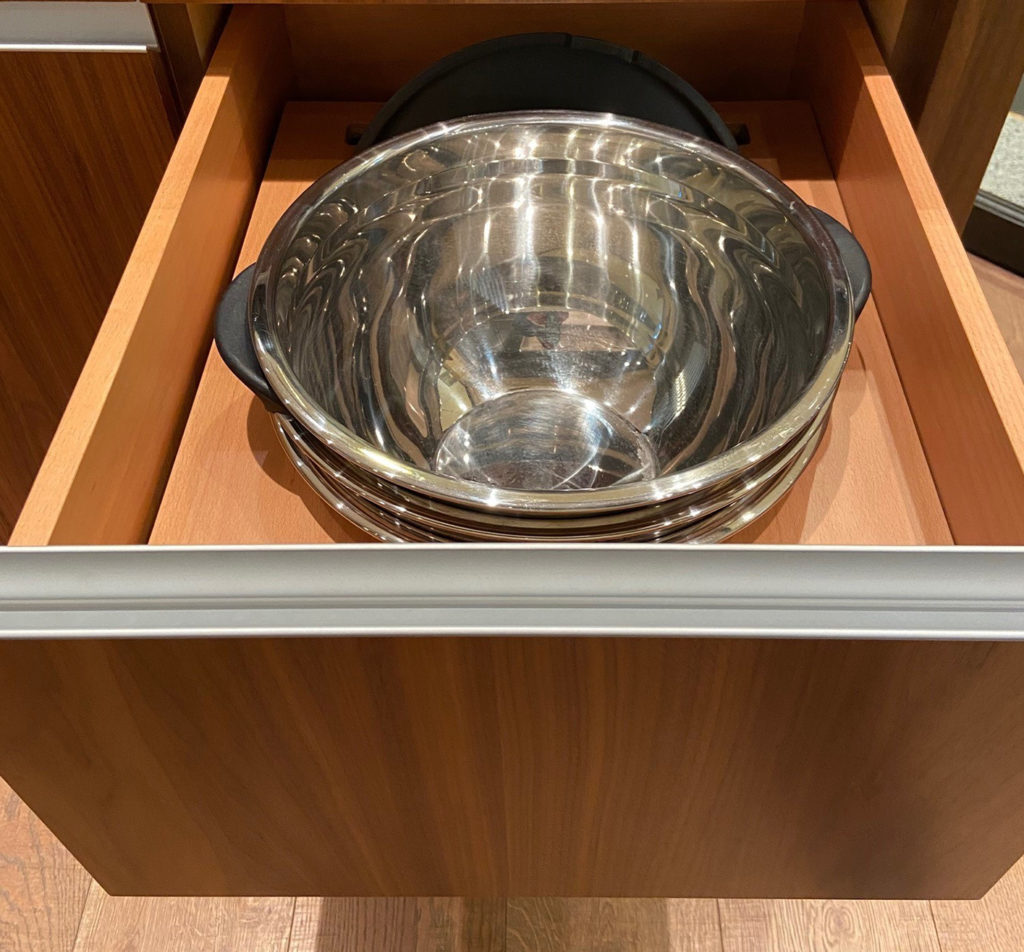 galley storage for bowl