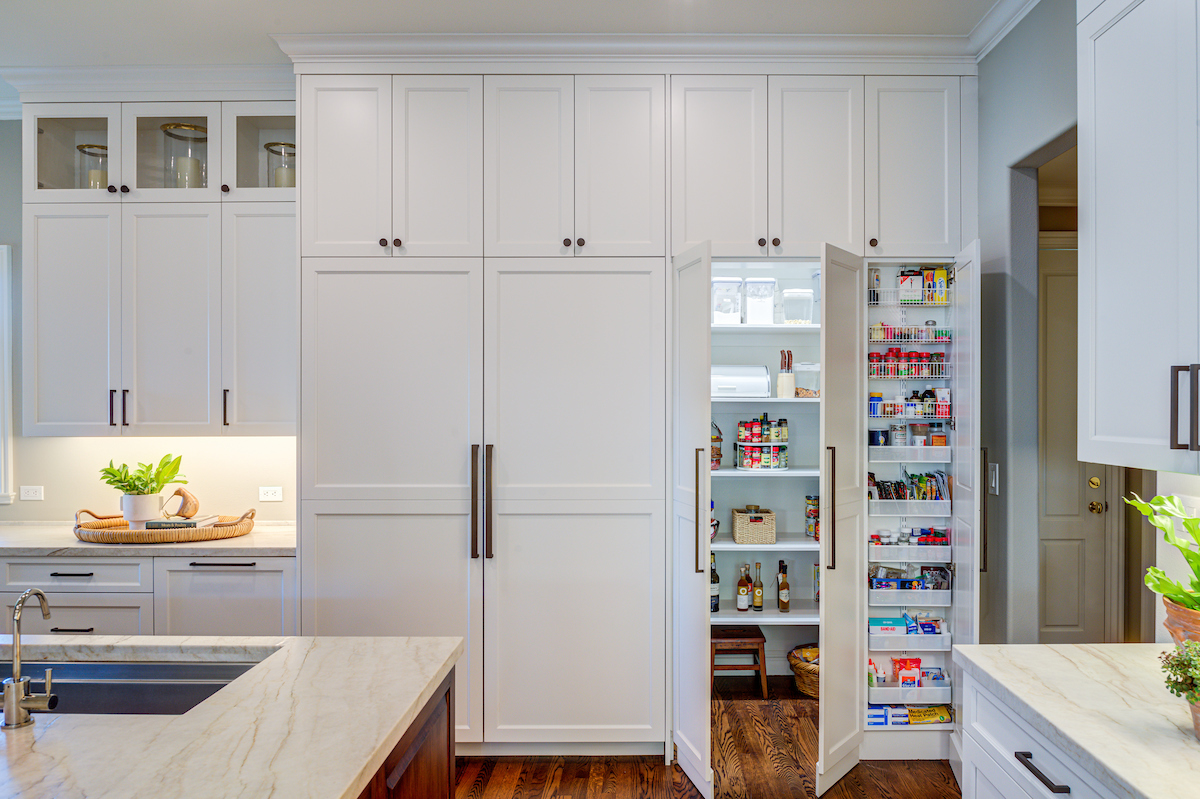 Built in kitchen pantry and storage space