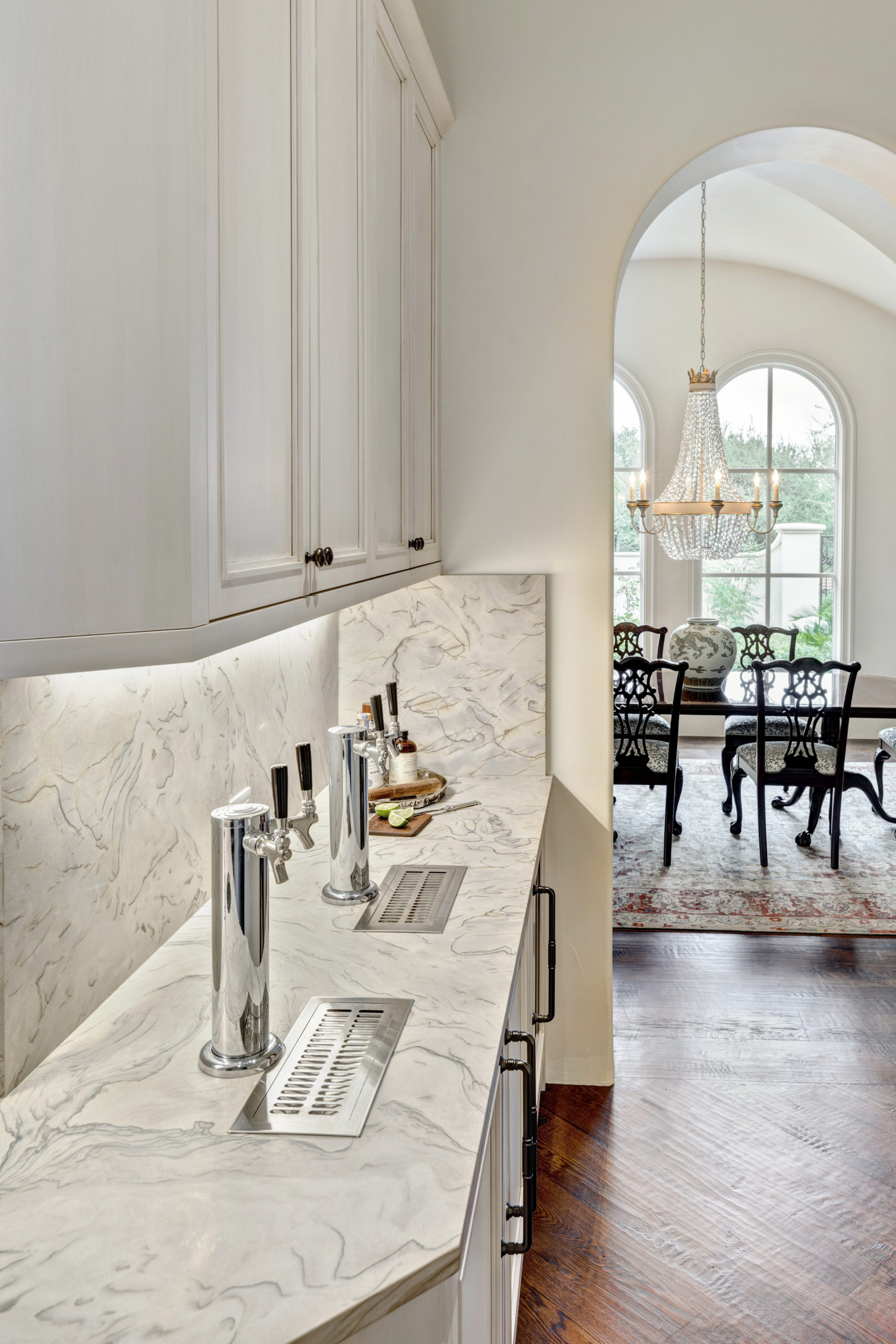 built-in Beer taps on counter top