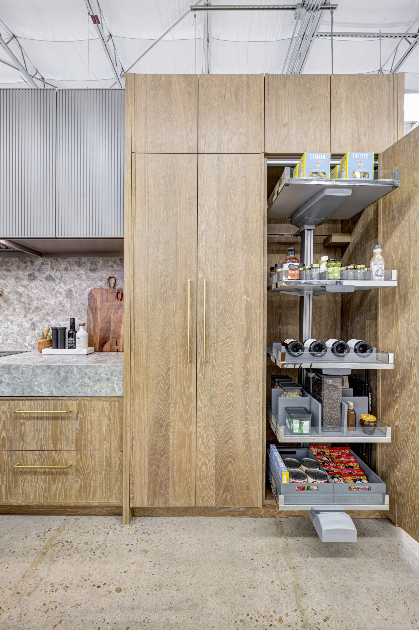 Built in kitchen cabinet provide extra storage