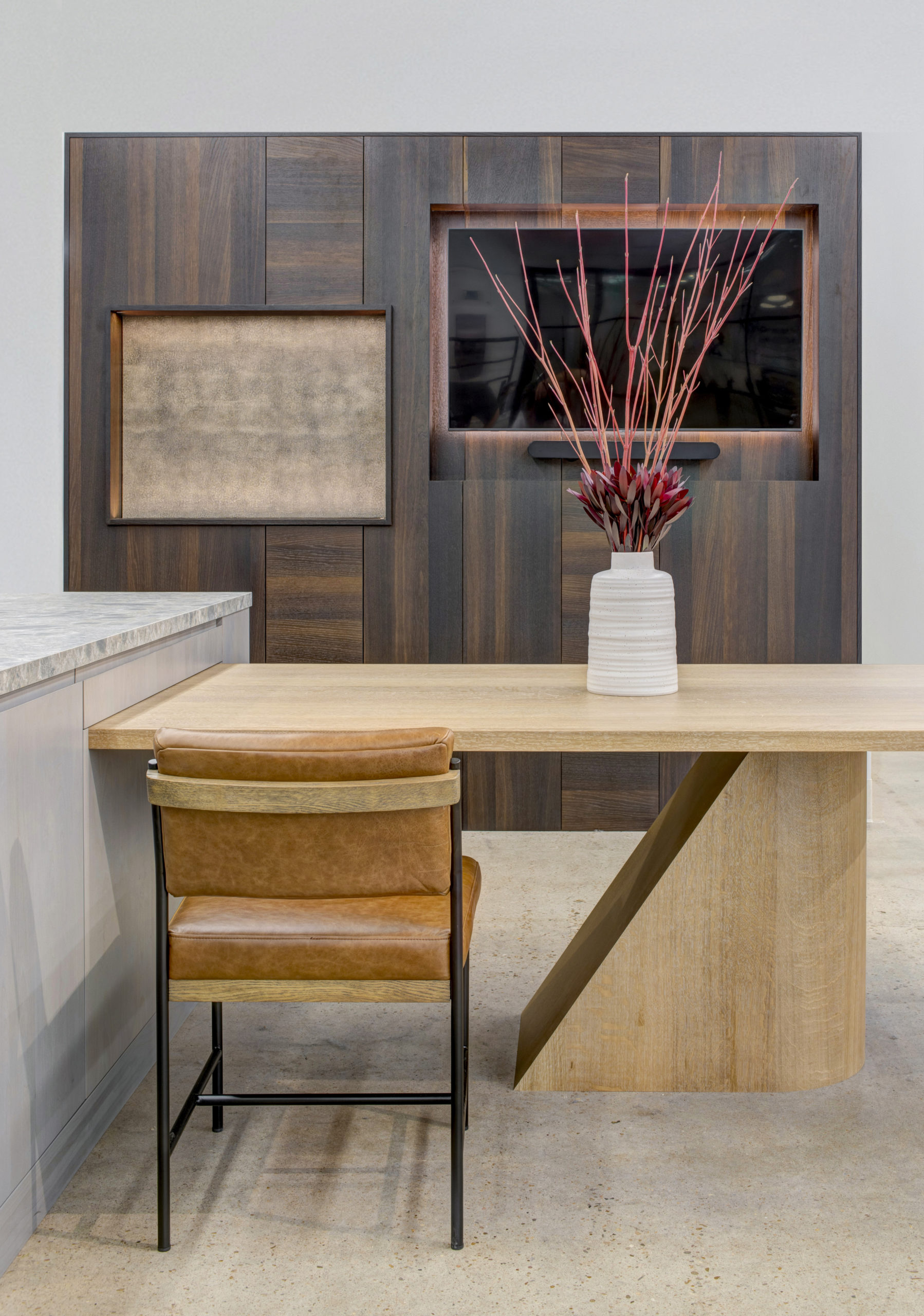 a custom table crafted of White Oak