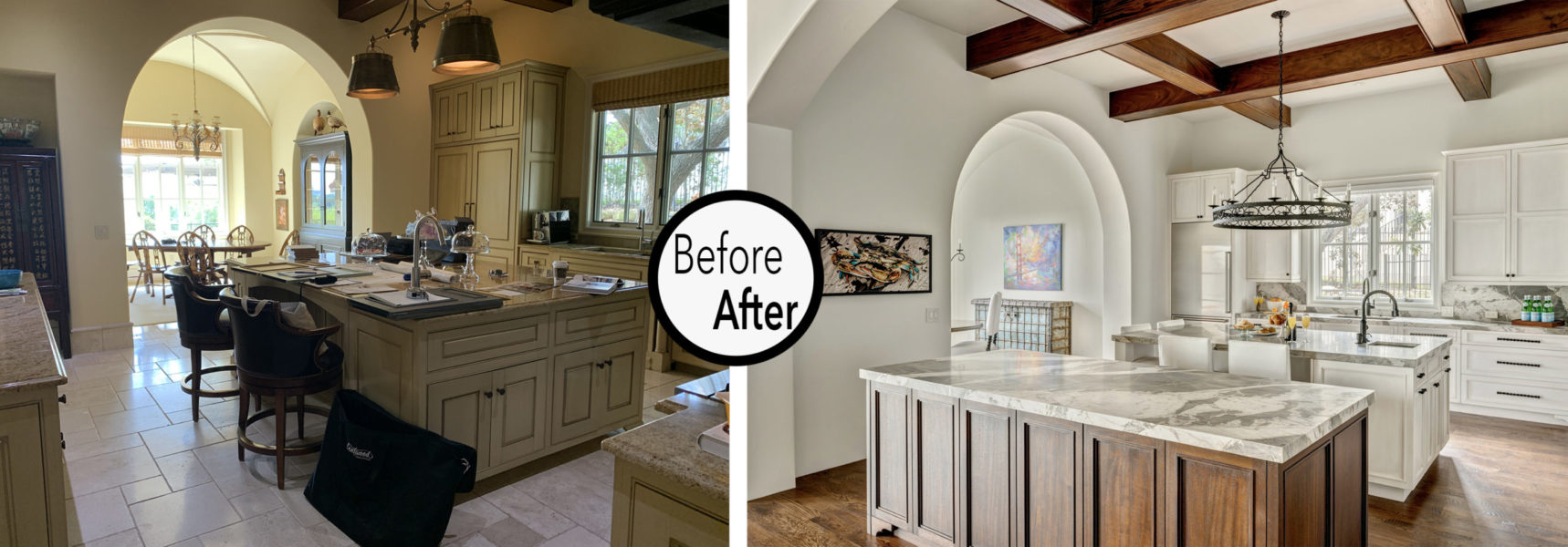 Before and After kitchen remodel