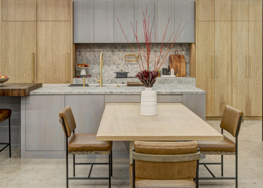 Kitchen mockup in Bentwood showroom in The Marketplace ATX