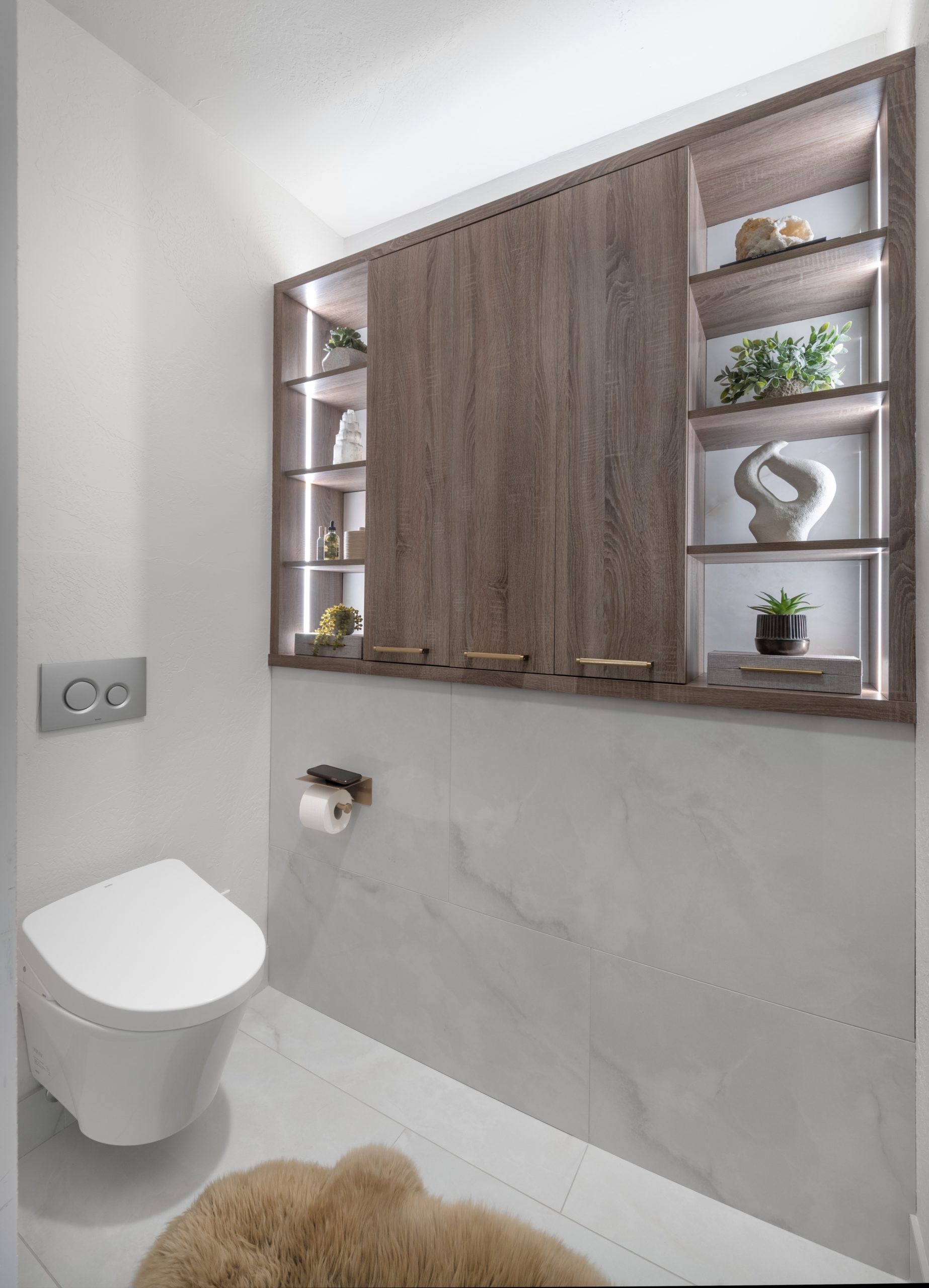 wall cabinetry in water closet