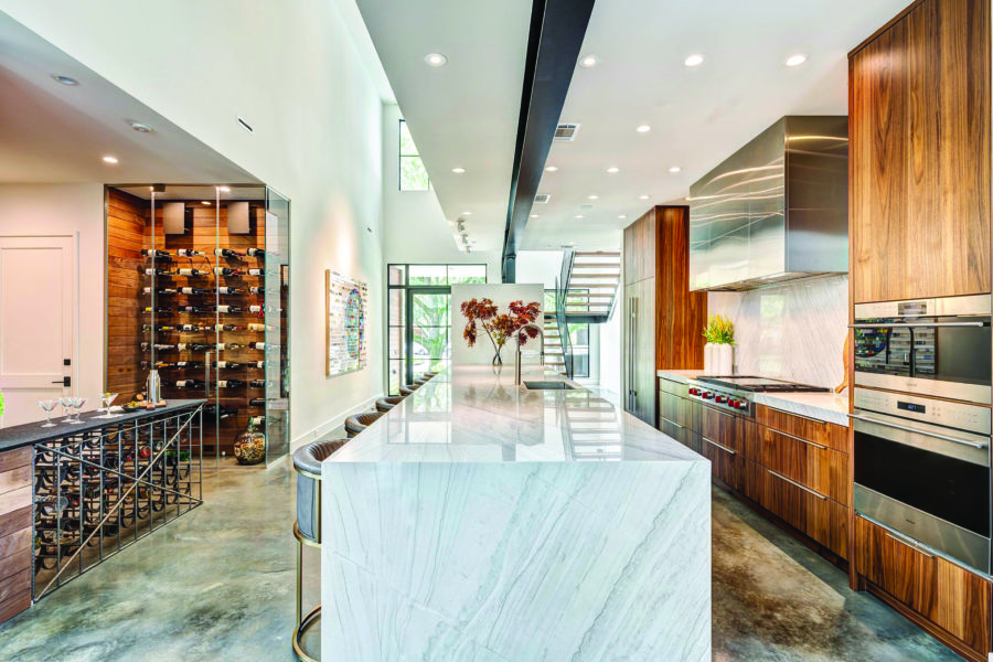 Waterfall Wade Blissard Luxury kitchen island