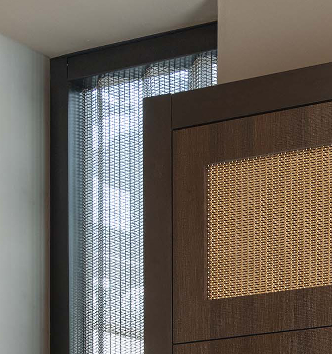 Metal curatin detail Close up of metal curtain detail