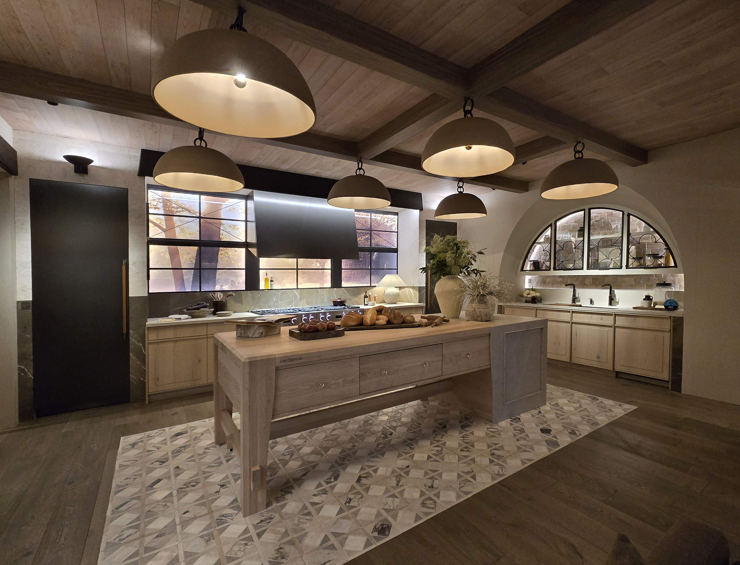Bentwood-KBIS2026-Kitchen-Overall-No-Mark Large central island in Monogram KBIS 2026 booth